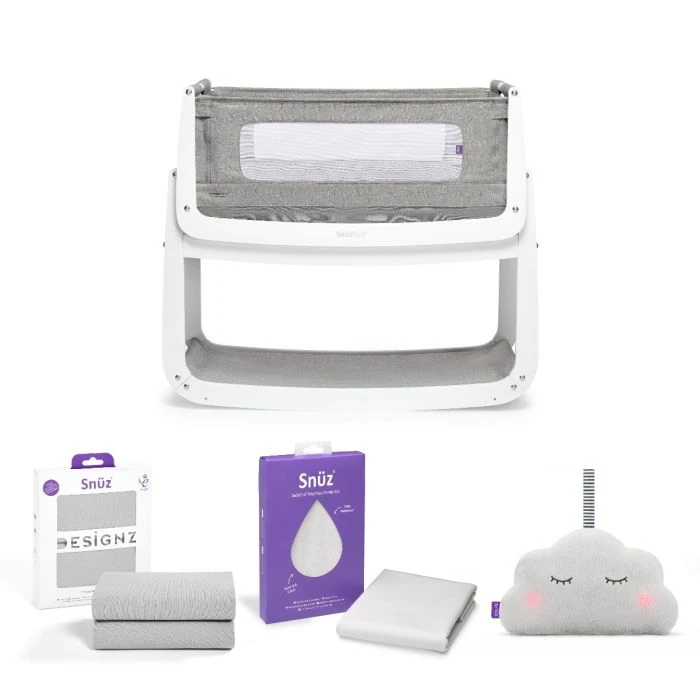 SnuzPod4 Bedside Crib Starter Bundle - Dusk 3 SnuzPod4 Bedside Crib Starter Bundle - Dusk