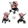 Ickle Bubba Comet 2 In 1 Plus Carrycot And Pushchair - Black/Dusty Pink/Black -Baby Products Store 10 008 001 134 01