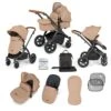 Ickle Bubba Stomp Luxe 2 In 1 Plus Pushchair & Carrycot - Black/Desert/Tan 1 Ickle Bubba Stomp Luxe 2 In 1 Plus Pushchair & Carrycot - Black/Desert/Tan -Baby Products Store 10 011 000 209 01