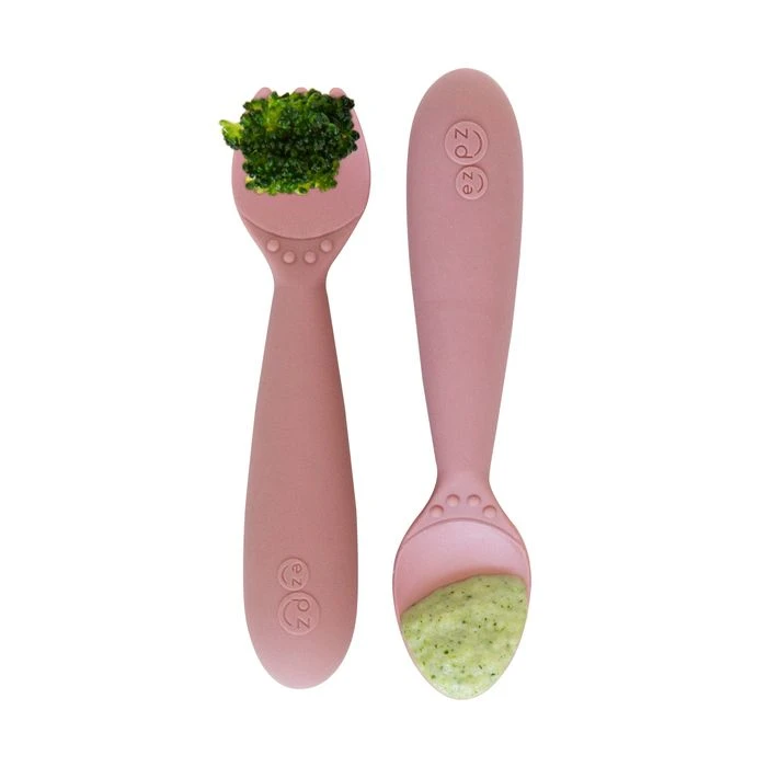 EZPZ Mni Utensils - Blush 4 EZPZ Mni Utensils - Blush - Image 2