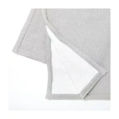 The Little Green Sheep Organic Knitted Fleece Baby Blanket - Dove