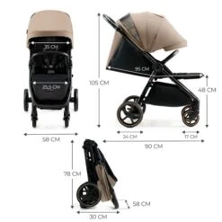 Kinderkraft MITZY Pushchair - Linen Beige -Baby Products Store 14 mitzy linen beige 5902533924356 uk