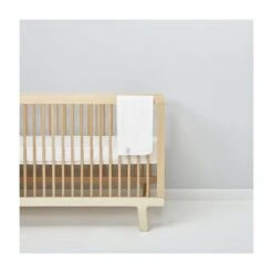 The Little Green Sheep Organic Cotton Cot Fitted Sheet To Fit Stokke/Leander (Oval) 70x120cm - White -Baby Products Store 1485 main