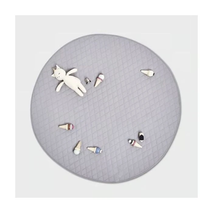 The Little Green Sheep Quilted Baby Playmat - Grey 7 The Little Green Sheep Quilted Baby Playmat - Grey - Image 5