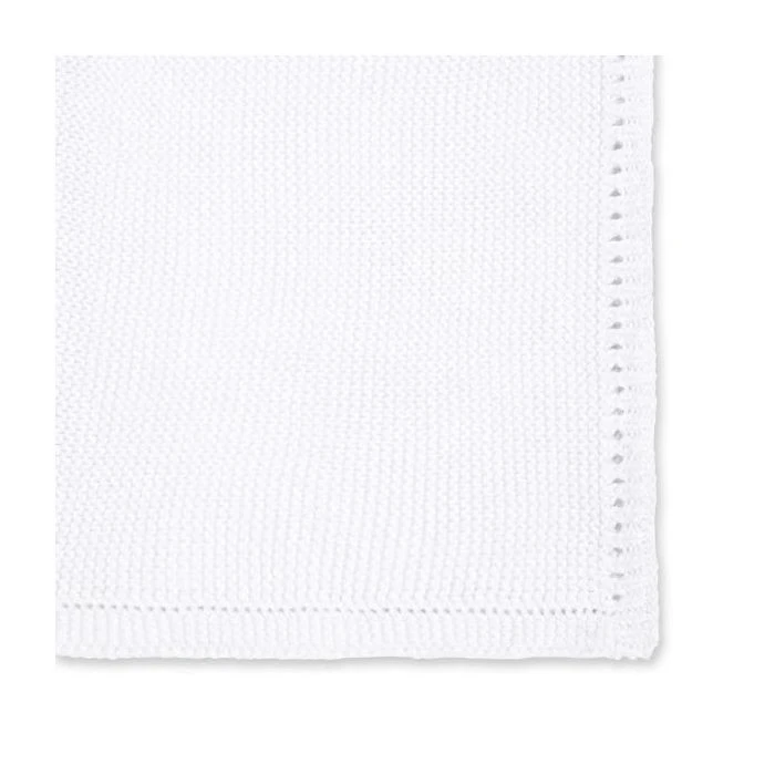 The Little Green Sheep Organic Knitted Cellular Baby Blanket - White 5 The Little Green Sheep Organic Knitted Cellular Baby Blanket - White - Image 3