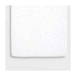 The Little Green Sheep Organic Crib Fitted Sheet - White Rice