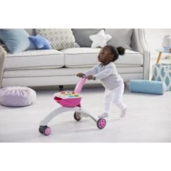 Tiny Love 5-in-1 Walk Behind & Ride On - Pink -Baby Products Store 190081 2020 tinylove 5 in 1 walk behindandride on babygear mobilitytoy pinkcolor indoorimage toddlergirlswalking