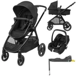 Maxi-Cosi Maxi Cosi Zelia3 Luxe Pushchair, Cabriofix I-SIZE Car Seat And Base - Twillic Black
