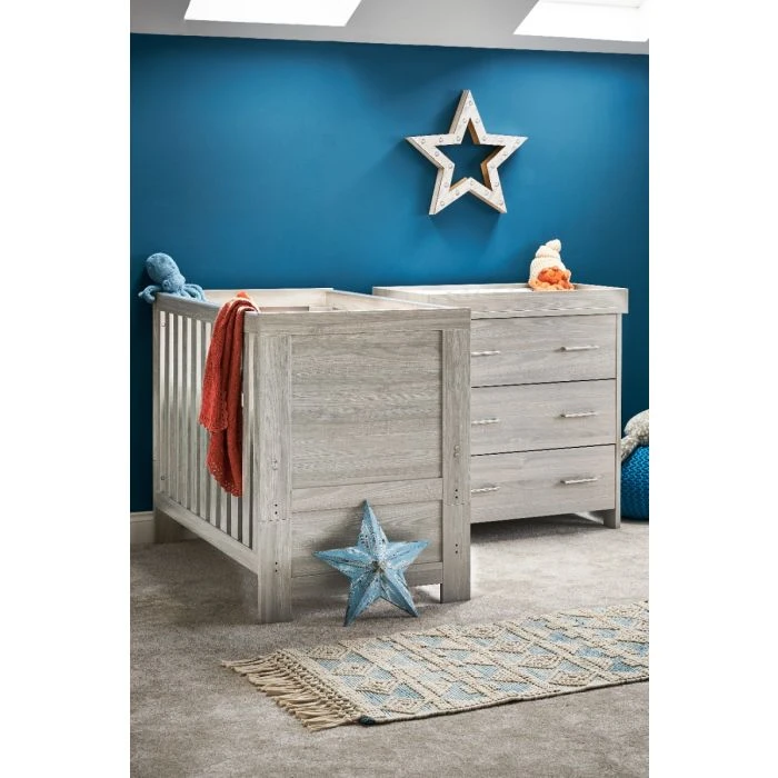 Obaby Nika Mini Cot Bed - Grey Wash 11 Obaby Nika Mini Cot Bed - Grey Wash - Image 9