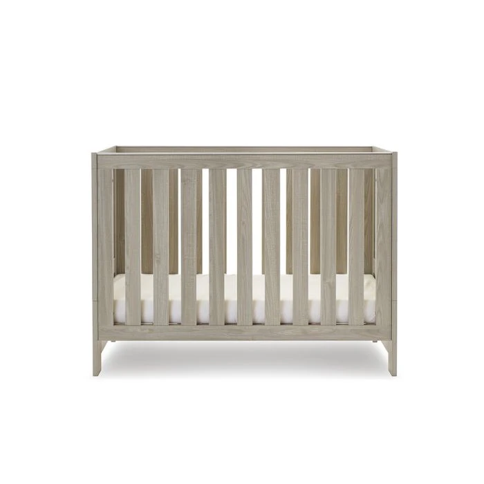 Obaby Nika Mini Cot Bed - Grey Wash 4 Obaby Nika Mini Cot Bed - Grey Wash - Image 2