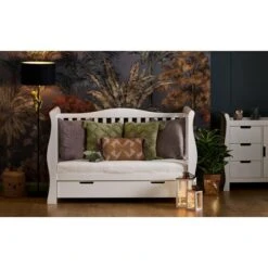 Obaby Stamford Luxe Cot Bed & Moisture Management - White -Baby Products Store 21ob2602 58 1