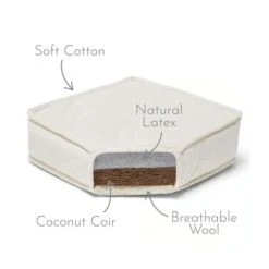 The Little Green Sheep Natural Twist Cot Mattress To Fit Boori / Stokke Home Cot / Pottery Barn Kids 70x132cm - Natural -Baby Products Store 2234 main