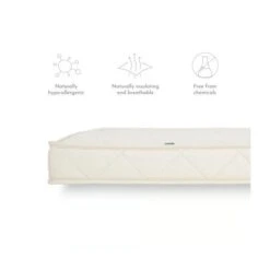 The Little Green Sheep Natural Twist Cot Mattress To Fit Boori / Stokke Home Cot / Pottery Barn Kids 70x132cm - Natural -Baby Products Store 2235 main