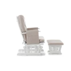 Obaby Reclining Glider Chair And Stool - White With Sand Cushion 9 Obaby Reclining Glider Chair And Stool - White With Sand Cushion -Baby Products Store 22ob2115 04 scaled 1