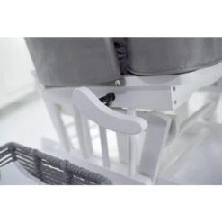 Obaby Deluxe Reclining Glider Chair And Stool - White With Grey Cushion -Baby Products Store 22ob2202 07