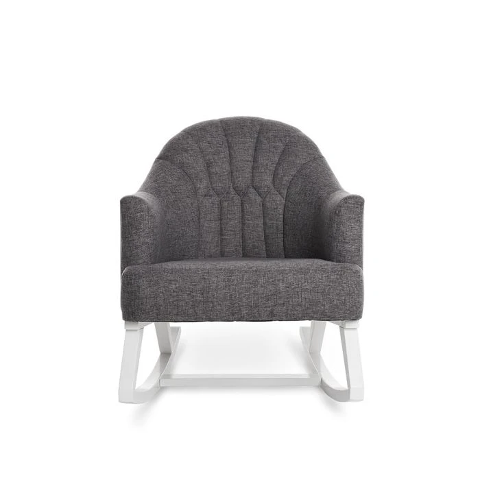 Obaby Round Back Rocking Chair - White With Grey Cushion 5 Obaby Round Back Rocking Chair - White With Grey Cushion - Image 3