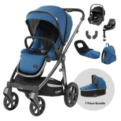 BabyStyle Oyster 3 Luxury 7 Piece Maxi Cosi Pebble 360 Travel System Bundle - Kingfisher