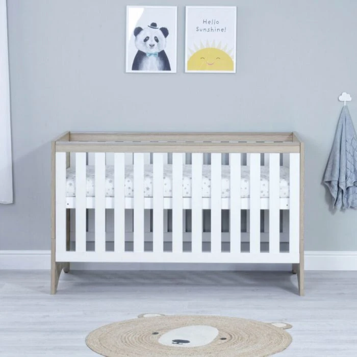 Babymore Veni Cot Bed - White Oak 4 Babymore Veni Cot Bed - White Oak - Image 2