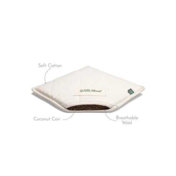 The Little Green Sheep Natural Crib Mattress To Fit Bedside Bay Crib 42x81cm - Natural 5 The Little Green Sheep Natural Crib Mattress To Fit Bedside Bay Crib 42x81cm - Natural - Image 3