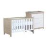 Babymore Luno 2 Piece Room Set - White Oak