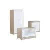 Babymore Veni 3 Piece Room Set - White Oak