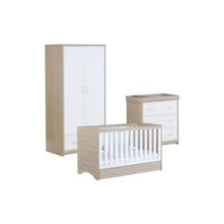 Babymore Veni 3 Piece Room Set - White Oak