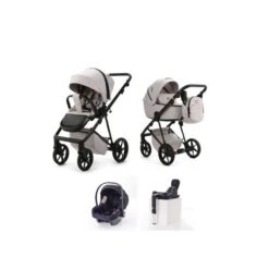Mee-go Milano EVO 3 In 1 Plus Base Travel System - Biscuit