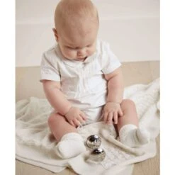 Mamas & Papas Knitted Blanket - Cream Pointelle -Baby Products Store 2 45