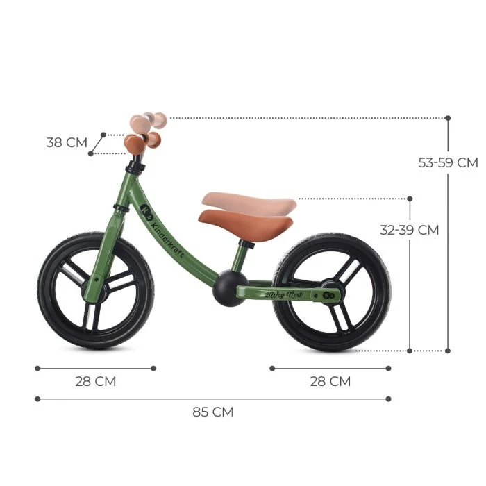 Kinderkraft 2WAY NEXT Balance Bike - Light Green 11 Kinderkraft 2WAY NEXT Balance Bike - Light Green - Image 9
