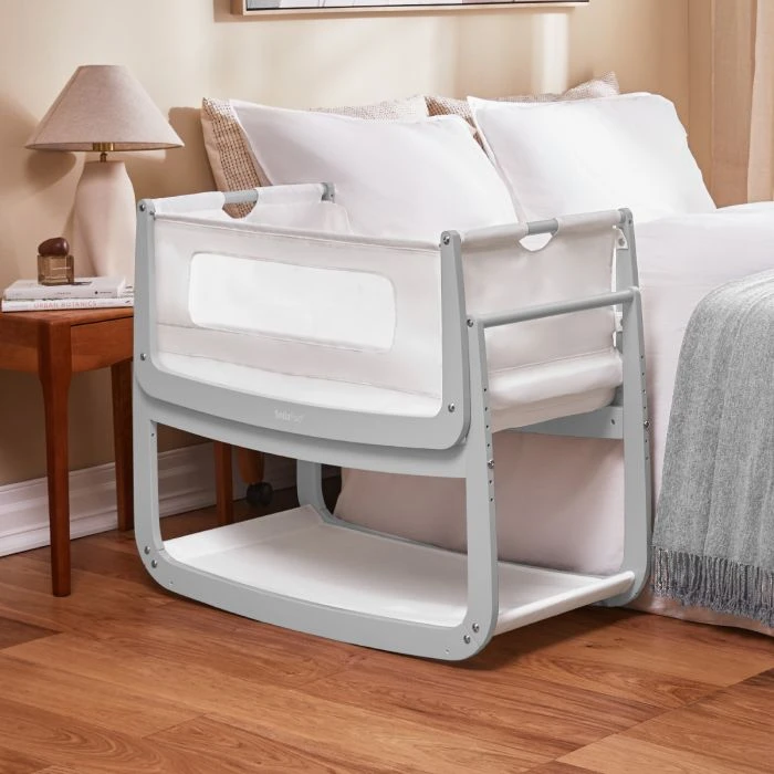 SnuzPod4 Bedside Crib & Mattress - Dove Grey 5 SnuzPod4 Bedside Crib & Mattress - Dove Grey - Image 3