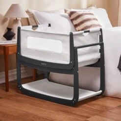 SnuzPod4 Bedside Crib & Mattress - Slate -Baby Products Store 3. sp4slate sidehero lr 1