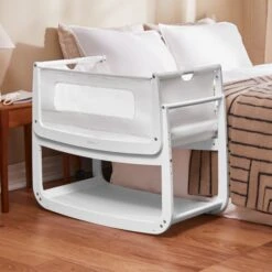 SnuzPod4 Bedside Crib & Mattress - White 14 SnuzPod4 Bedside Crib & Mattress - White -Baby Products Store 3. sp4white sidehero lr 1
