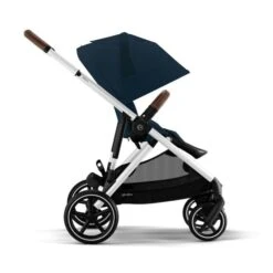 Cybex Gazelle S Lux Pushchair With Aton B2 Car Seat And Base 11 Piece Bundle - Ocean Blue (Silver Frame) -Baby Products Store 3244