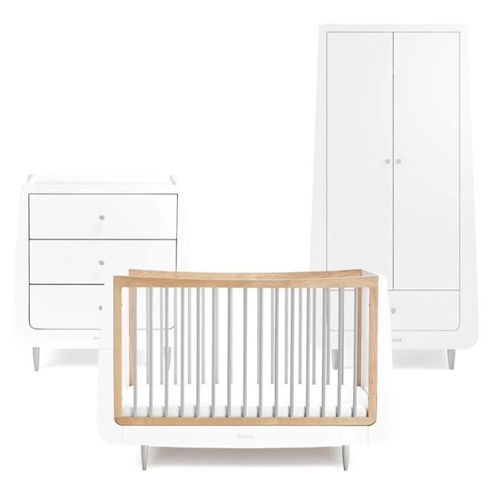 SnuzKot Skandi 3pc Nursery Furniture Set - Grey 3 SnuzKot Skandi 3pc Nursery Furniture Set - Grey
