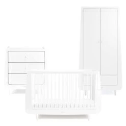 SnuzKot Skandi 3pc Nursery Furniture Set - White