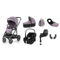 BabyStyle Oyster 3 Luxury 7 Piece Maxi Cosi Pebble 360 Pro Travel System Bundle - Lavender