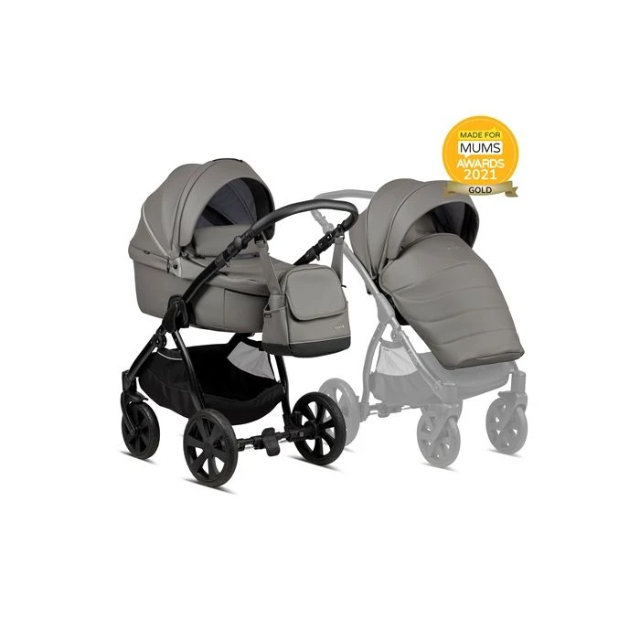 Noordi Fjordi Leather 2in1 Pram - Graphite 4 Noordi Fjordi Leather 2in1 Pram - Graphite - Image 2