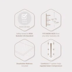 SnuzPod4 Bedside Crib (The Natural Edit) - Oak 21 SnuzPod4 Bedside Crib (The Natural Edit) - Oak -Baby Products Store 4. features 1