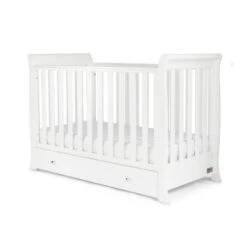 Ickle Bubba Snowdon Mini Cot Bed And Fibre Mattress - White