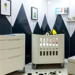 Gaia Baby Serena Cot Bed + Mini Cot - White -Baby Products Store 46.gs1 w 9