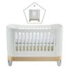 Gaia Baby Serena Cot Bed + Mini Cot - White/Natural