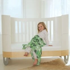 Gaia Baby Serena Cot Bed + Mini Cot - White/Natural -Baby Products Store 46.gs1 wn 10
