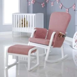 Ickle Bubba Dursley Rocking Chair And Stool Blush Pink -Baby Products Store 48 005 000 841 01 768x768 1