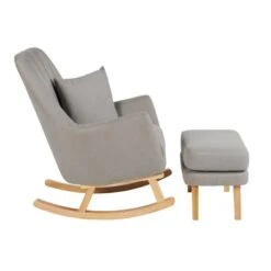 Ickle Bubba Eden Deluxe Nursery Chair And Stool - Pearl Grey -Baby Products Store 48 008 000 840 03