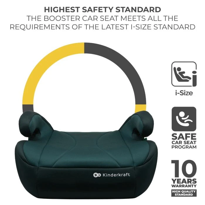 Kinderkraft I-BOOST I-SIZE Booster Car Seat - GREEN 6 Kinderkraft I-BOOST I-SIZE Booster Car Seat - GREEN - Image 4