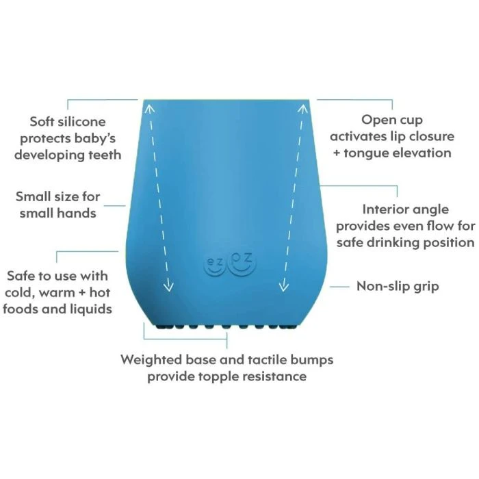 EZPZ Mini Cup - Blue 7 EZPZ Mini Cup - Blue - Image 5