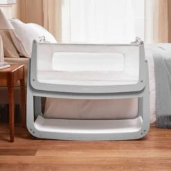 SnuzPod4 Bedside Crib & Mattress - Dove Grey 13 SnuzPod4 Bedside Crib & Mattress - Dove Grey -Baby Products Store 6. sp4dove fronthero lr 1