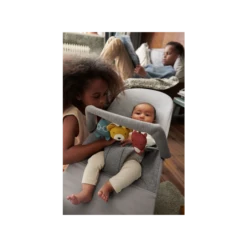 BabyBjorn Bouncer & Toy Bundle - Light Grey And Toybar Soft Friends -Baby Products Store 606072 bouncer bliss light grey