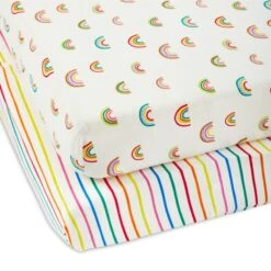 Ickle Bubba Rainbow Dreams 2 Pack Fitted Cot Bed Sheets