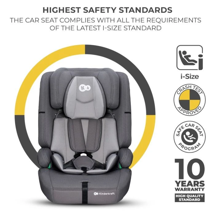 Kinderkraft SAFETY FIX 2 I-Size 76-150cm Car Seat - Grey 11 Kinderkraft SAFETY FIX 2 I-Size 76-150cm Car Seat - Grey - Image 9